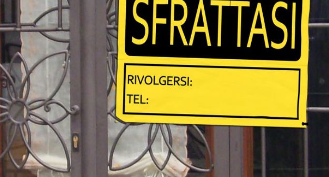 Sfratti, è allarme. In aumento il numero dei provvedimenti.